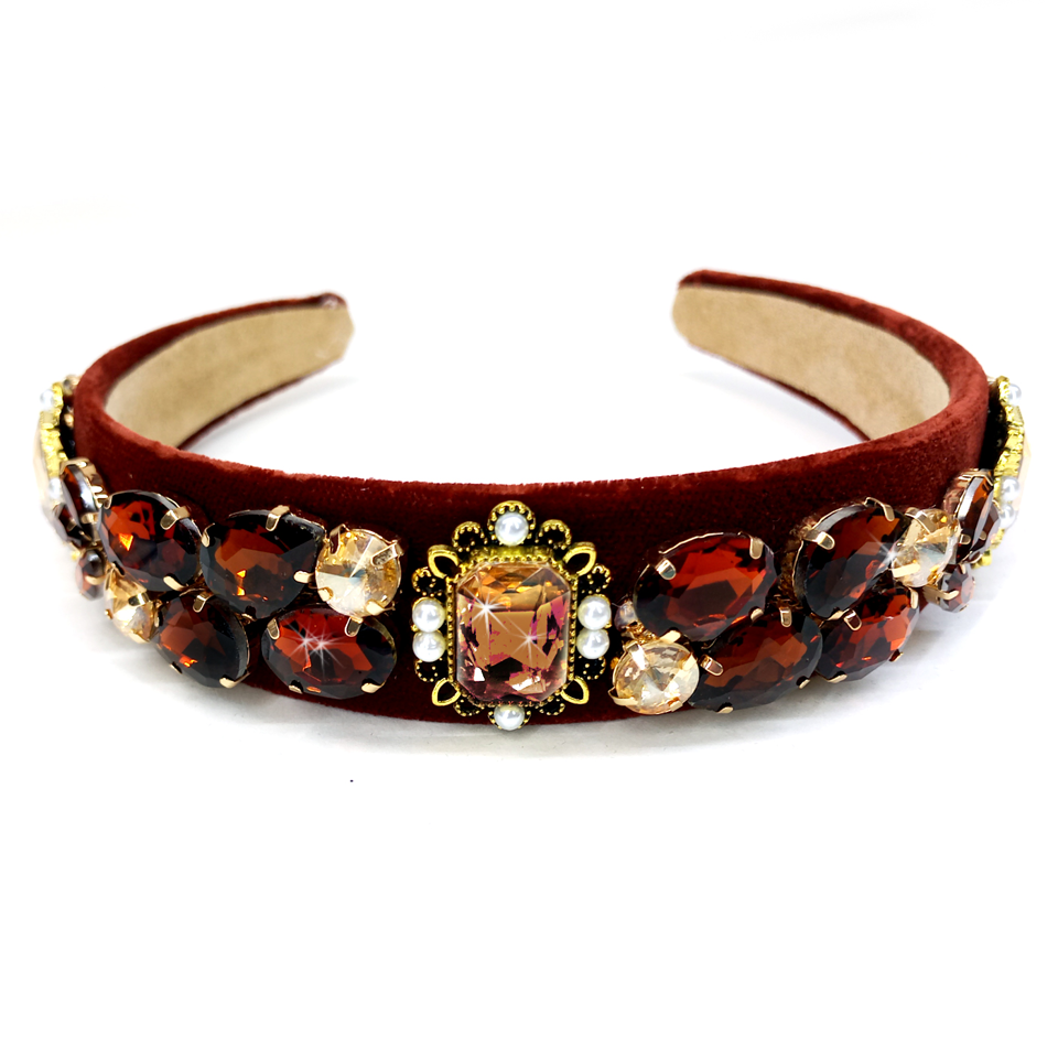 CELEBRITY COLLECTION CHOCOLATE DIAMOND CARAMEL HEADBAND