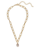 Nia Oval Pendant Necklace