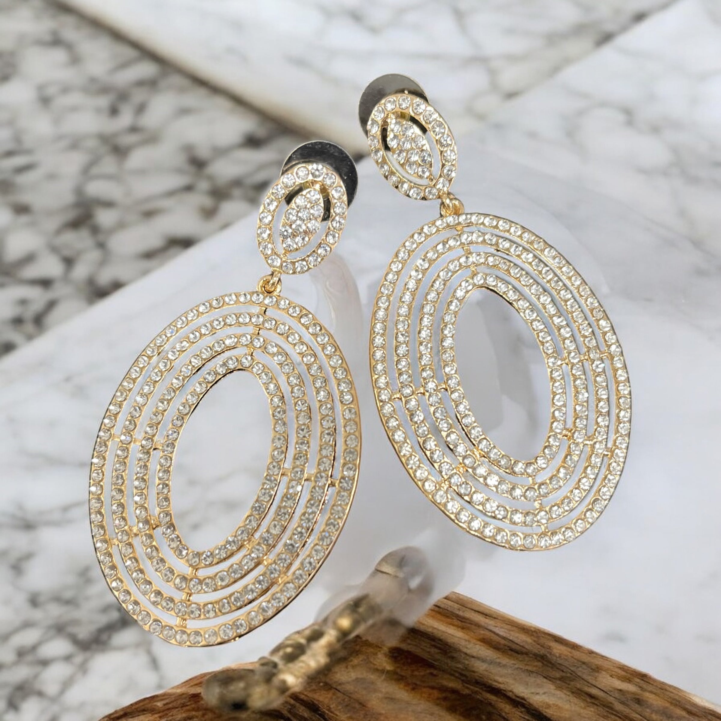 Lèdi Drop Crystal Earrings
