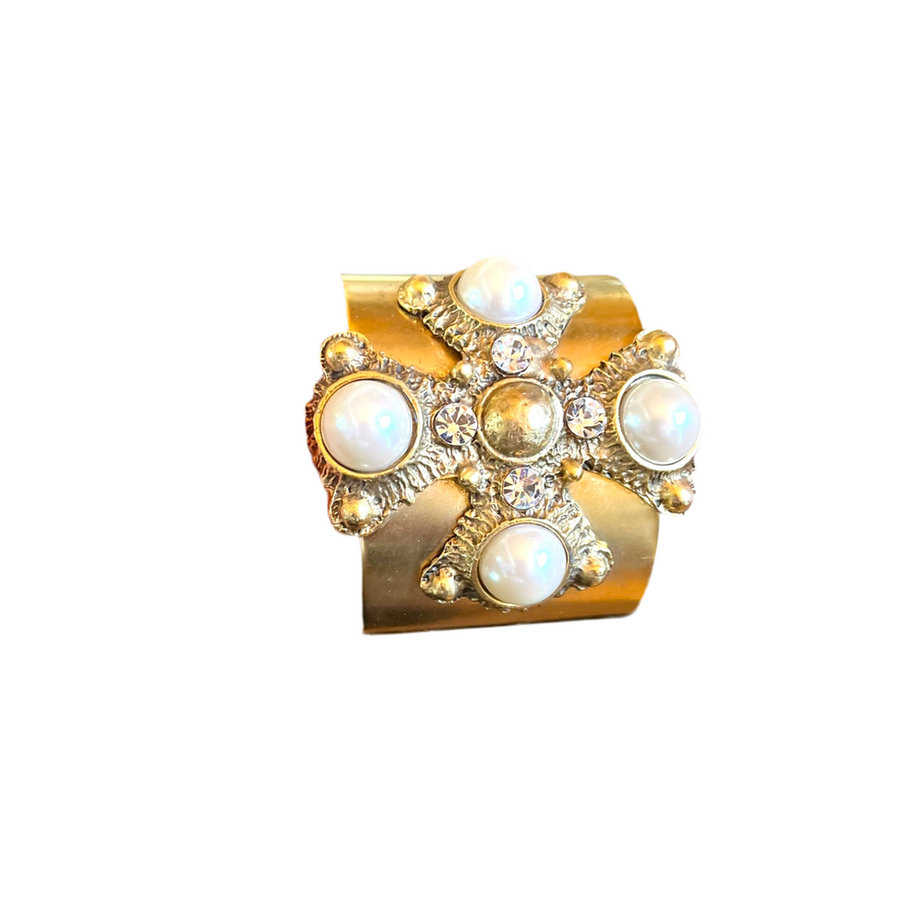 Goldie Cuff Cross Bracelet