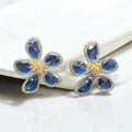 Crystal Floral Stud Earring
