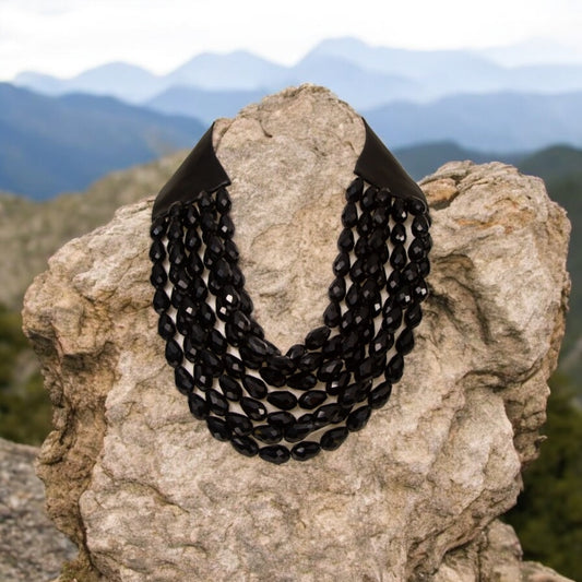 Mari Seven-Strand Faceted Bead Necklace