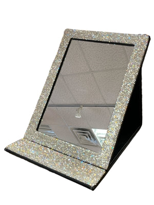 SILVER AB RHINESTONE MIRROR