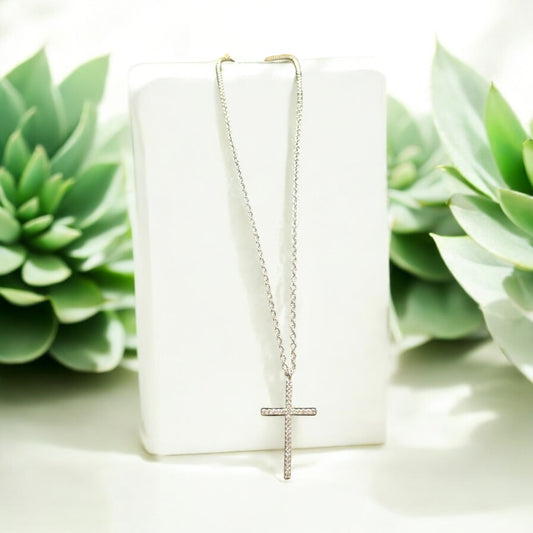 SILVER CROSS NECLACE