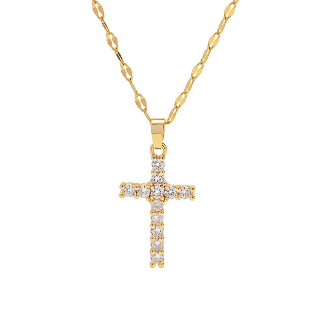 SPARKLE CROSS NECKLACE