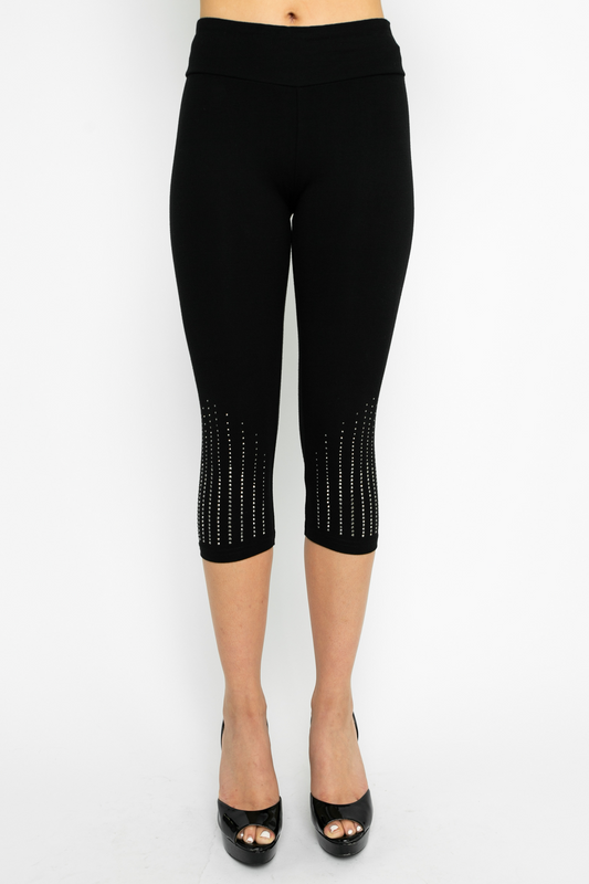 Capris Leggings with Stones