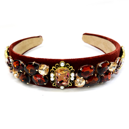 CELEBRITY COLLECTION CHOCOLATE DIAMOND CARAMEL HAIR BAND