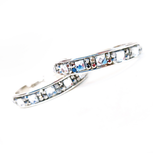 ROYAL ICE EARRINGS WHITE DIAMOND SILVER