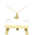 Dainty Butterfly Charm Necklace- Gold